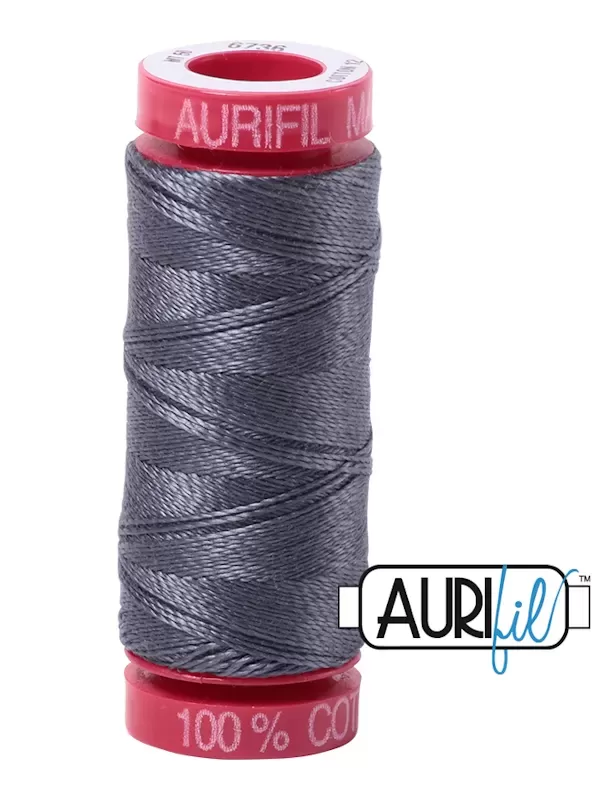 FIL COTON MAKO 12 AURIFIL 6736 Jedi - Petite bobine de 50 mètres