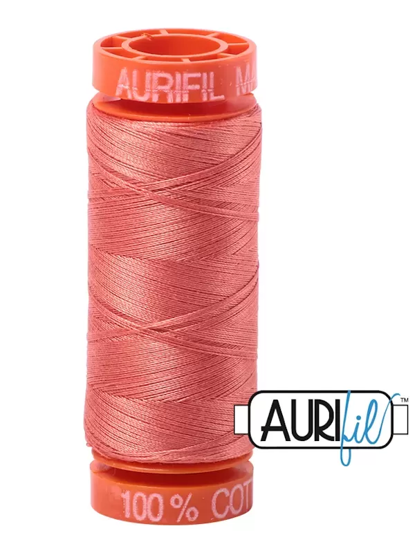 FIL COTON MAKO 50 AURIFIL 6729 Tangerine Dream - Petite bobine de 200 mètres