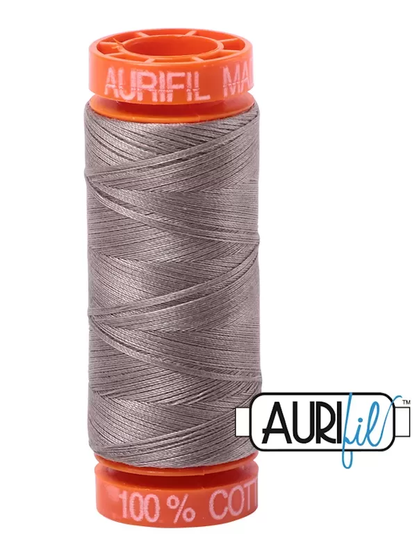 FIL COTON MAKO 50 AURIFIL 6730 Steampunk - Petite bobine de 200 mètres