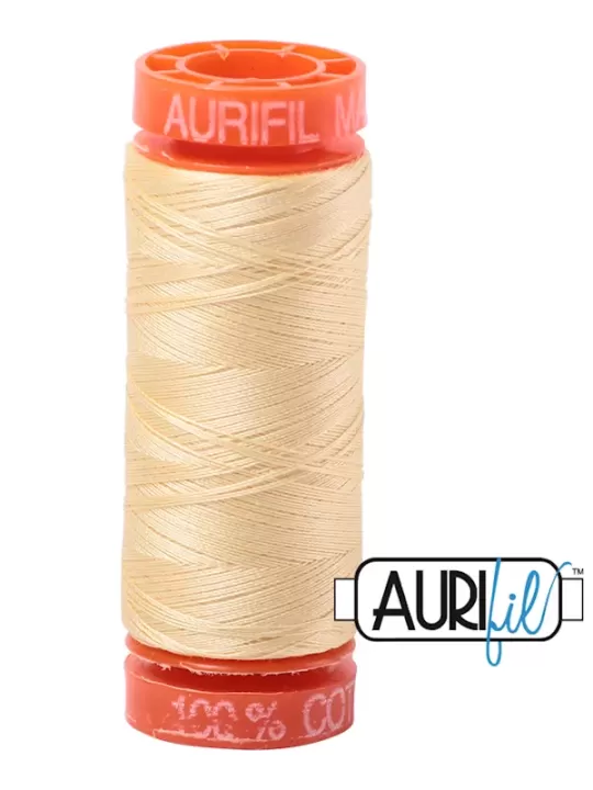 FIL COTON MAKO 50 AURIFIL 2105 Champagne - Petite bobine de 200 mètres