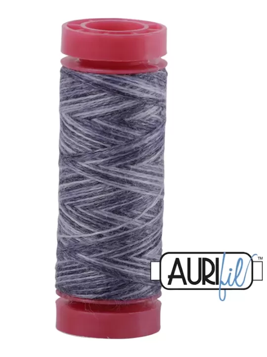 AURIFIL FIL DE LAINE LANA 8010 Midnight Grays - Petite bobine de 50 mètres