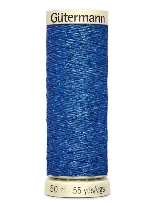 GÜTERMANN FIL EFFET MÉTALLISÉ W331 Col. 315 Bleu foncé