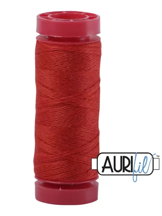 AURIFIL FIL DE LAINE LANA 8220 Fireking Red - Petite bobine de 50 mètres