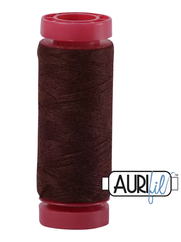 AURIFIL FIL DE LAINE LANA 8335 Best Burgundy - Petite bobine de 50 mètres