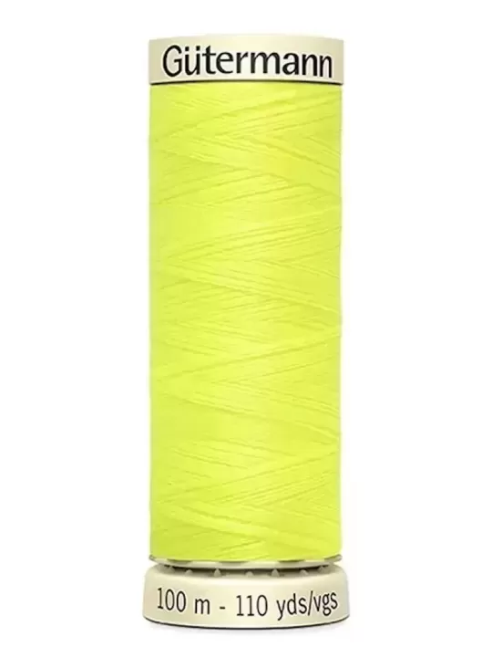 Fil Polyester Pour Tout Coudre Gütermann 3835 Néon Jaune - Bobine de 100m