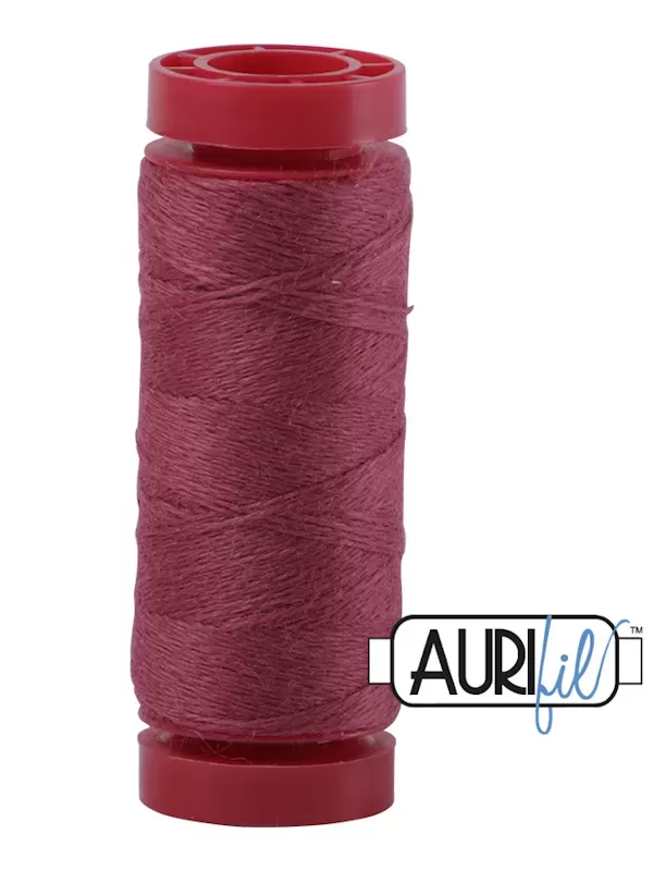 AURIFIL FIL DE LAINE LANA 8440 Bright Bordeaux - Petite bobine de 50 mètres