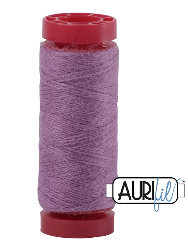 AURIFIL FIL DE LAINE LANA 8553 Plum Sparkle - Petite bobine de 50 mètres