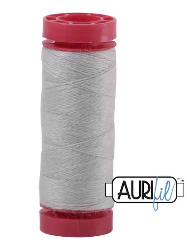 AURIFIL FIL DE LAINE LANA 8602 Silver Shimmer - Petite bobine de 50 mètres