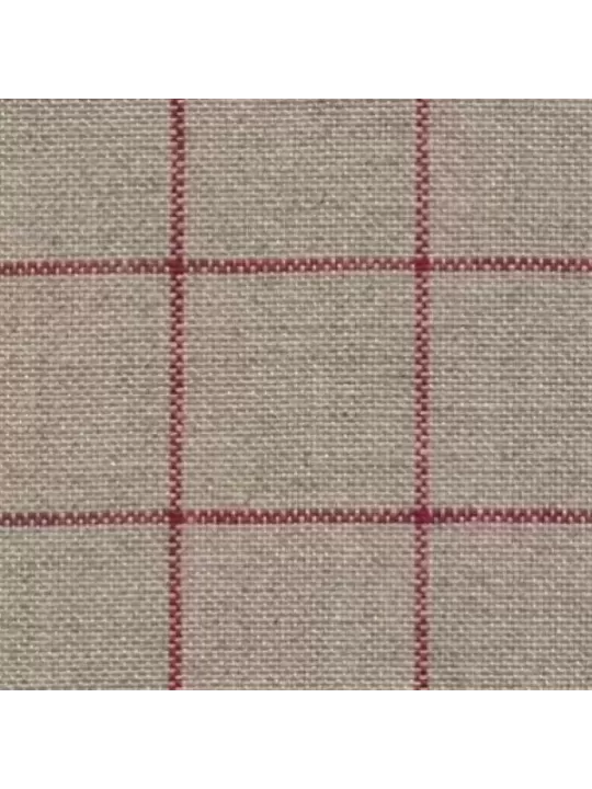 Toile de lin à broder Zweigart BELFAST CARRÉ 12,6 fils/cm (32ct) 3809 LINEN/RED