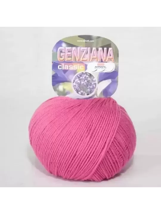 ADRIAFIL Fil à tricoter 100% Pure Laine Mérinos Extra Fine GENZIANA 40 Fuchsia