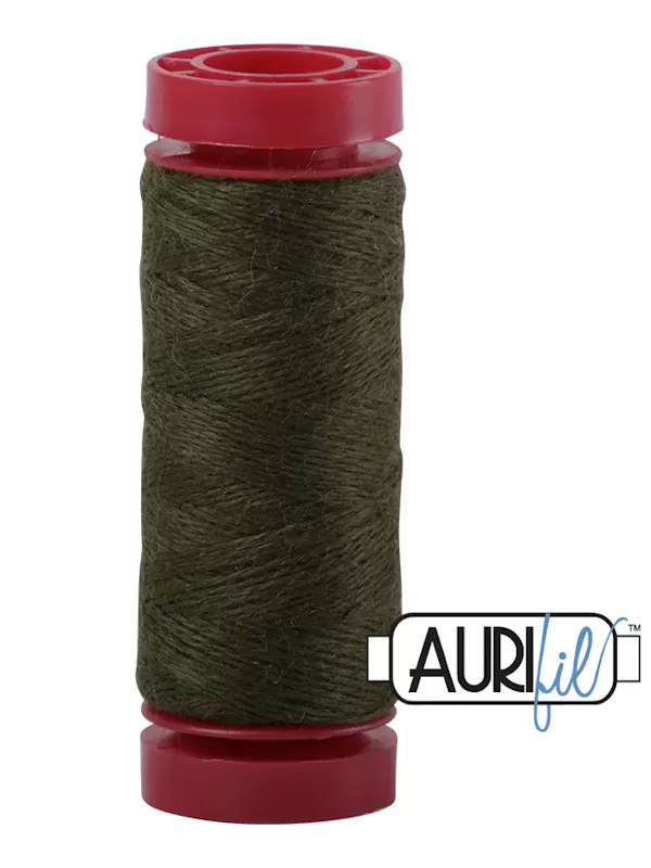 AURIFIL FIL DE LAINE LANA 8951 Pinon Green - Petite bobine de 50 mètres