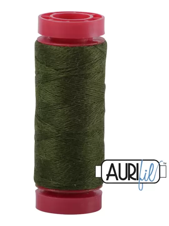 AURIFIL FIL DE LAINE LANA 8960 Shaded Moss - Petite bobine de 50 mètres