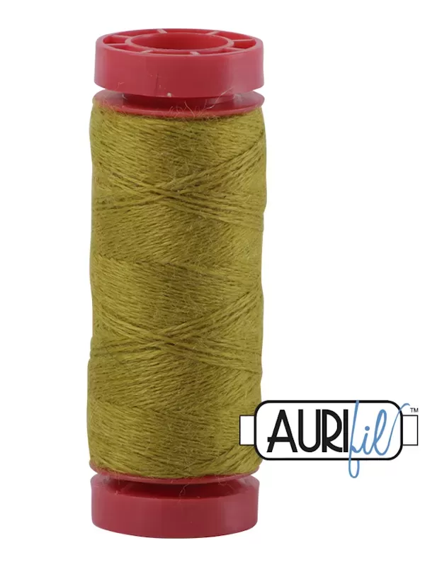 AURIFIL FIL DE LAINE LANA 8965 Summer Olive - Petite bobine de 50 mètres