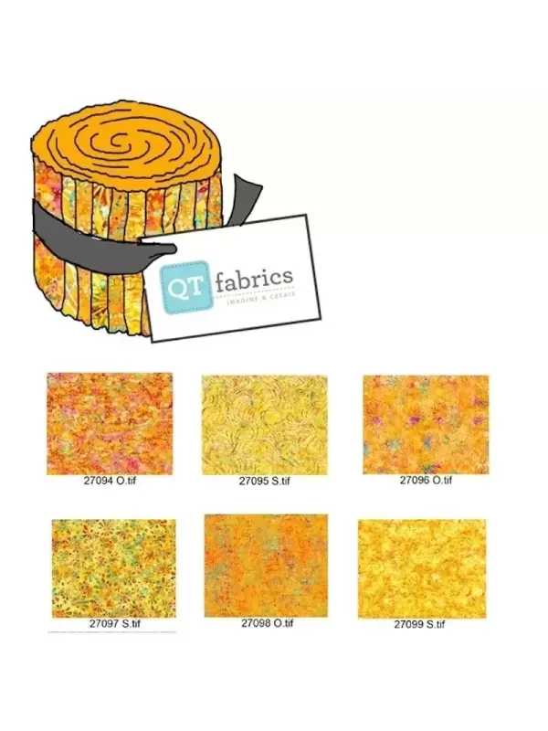 Tissus QT FABRICS - RADIANCE EVOLUTION ORANGE par Dan Morris