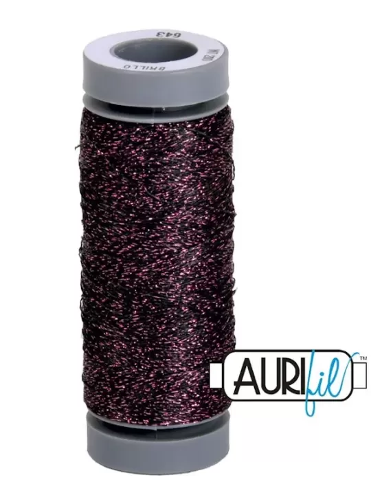 AURIFIL BRILLO 200m 643 Noir & Rose