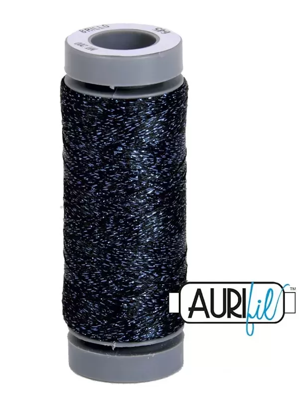 AURIFIL BRILLO 200m 645 Noir & Bleu