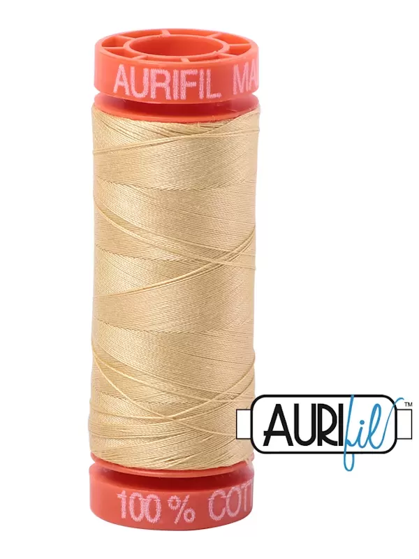 FIL COTON MAKO 50 AURIFIL 2125 Wheat - Petite bobine de 200 mètres