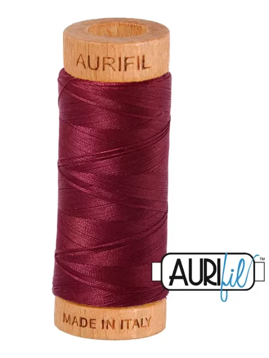 AURIFIL MAKO 80 N° 2460 Dark Carmine Red