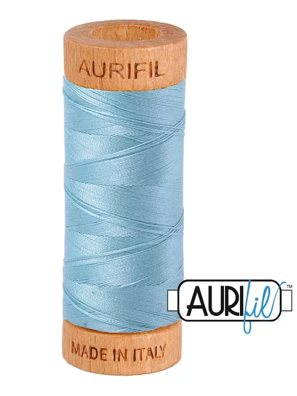 AURIFIL MAKO 80 N° 2805 Light Grey Turquoise