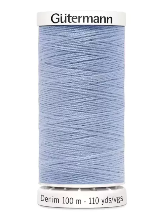 Fil Spécial Jeans GÜTERMANN DENIM 100m 6140 Bleu ciel