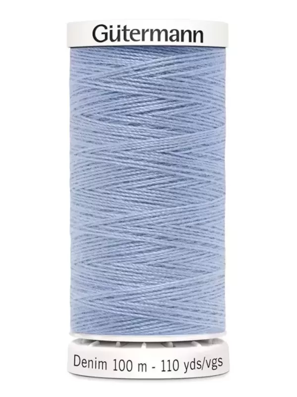 Fil Spécial Jeans GÜTERMANN DENIM 100m 6140 Bleu ciel