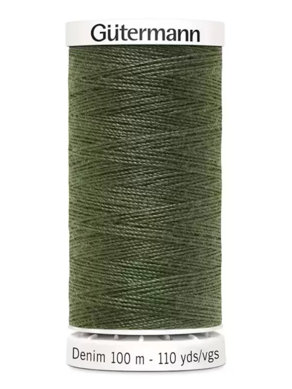 Fil Spécial Jeans GÜTERMANN DENIM 100m 9250 Vert olive