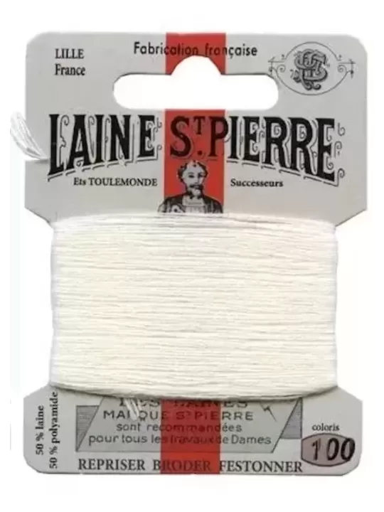 Fil à broder Laine Saint-Pierre 100 Blanc