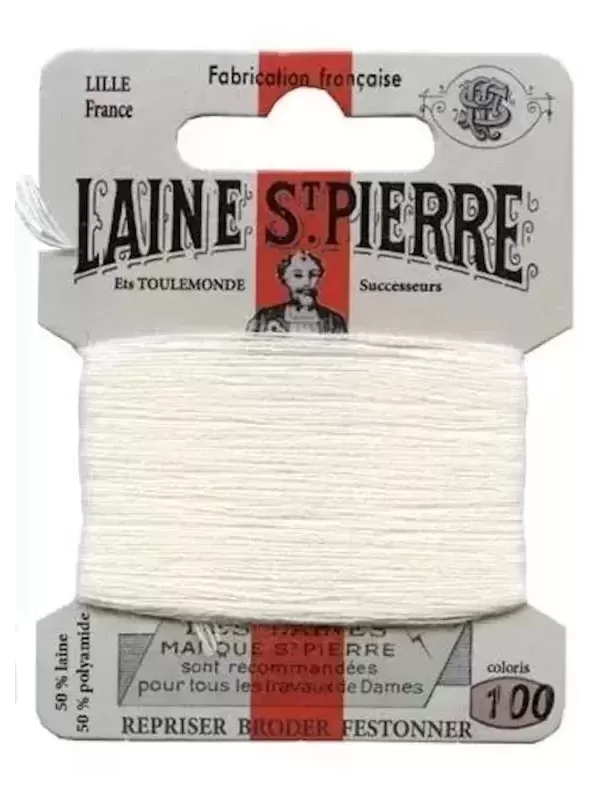 Fil à broder Laine Saint-Pierre 100 Blanc