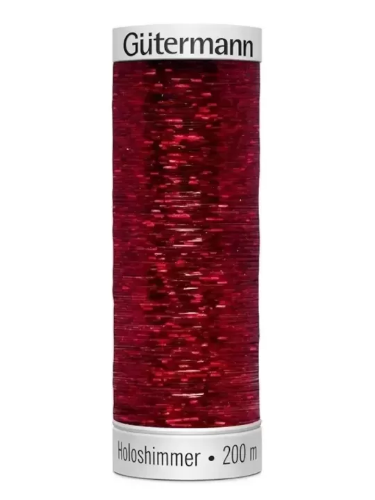 GÜTERMANN SULKY HOLOSHIMMER N° 6014 Rouge de Noël (200m)