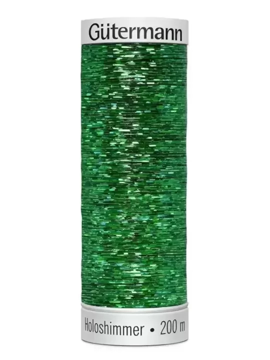 GÜTERMANN SULKY HOLOSHIMMER N° 6018 Vert de Noël (200m)