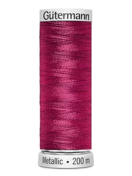 GÜTERMANN Fil à broder METALLIC 7055 Cranberry