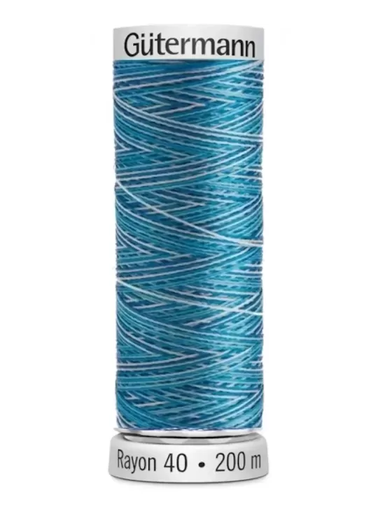 GÜTERMANN RAYON 40 N° 2105 Vari Teal Blues