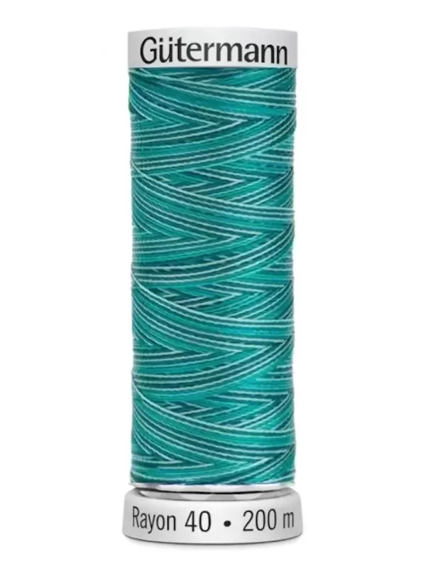 GÜTERMANN RAYON 40 N° 2132 Vari Aqua Teals