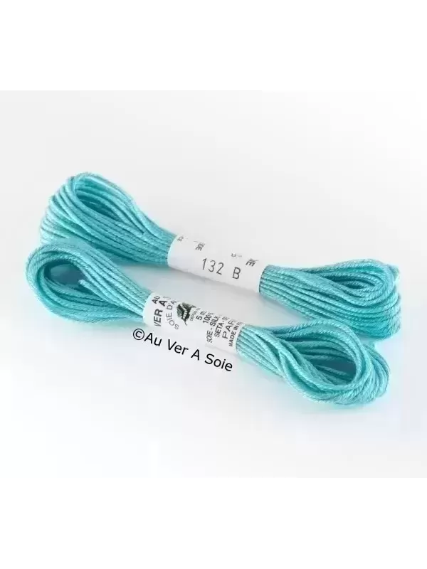 AU VER À SOIE - SOIE D'ALGER Turquoise n° 132