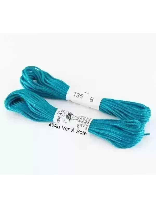 AU VER À SOIE - SOIE D'ALGER Turquoise n° 135