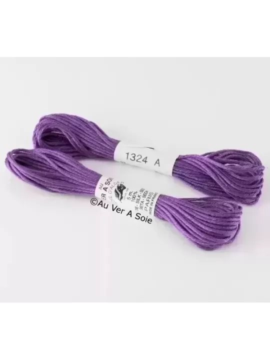 AU VER À SOIE - SOIE D'ALGER Violet rouge n° 1324