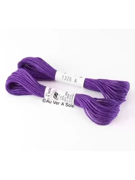 AU VER À SOIE - SOIE D'ALGER Violet rouge n° 1326