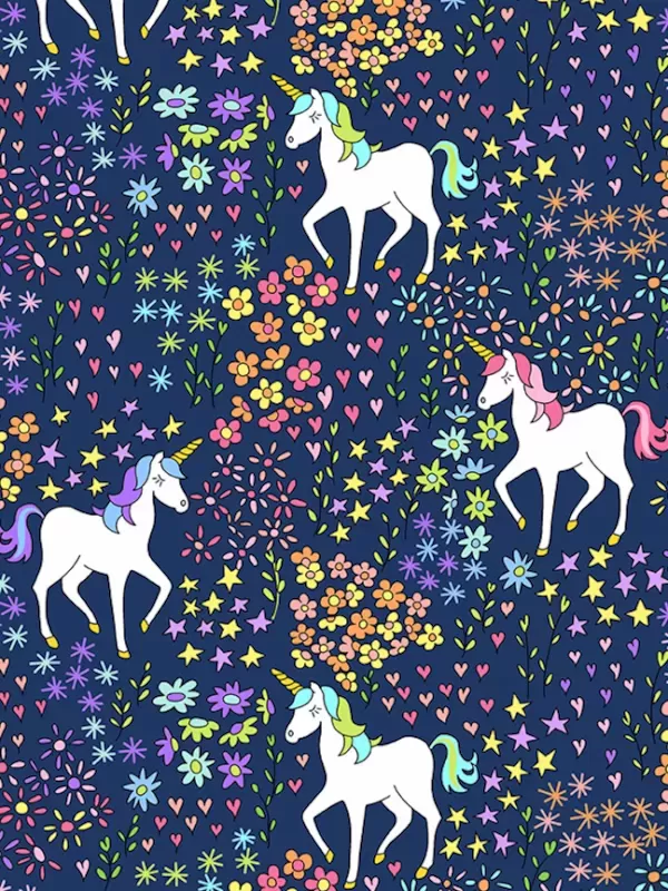 BELIEVE par Kim Schaefer 9903.B Unicorn Field Navy