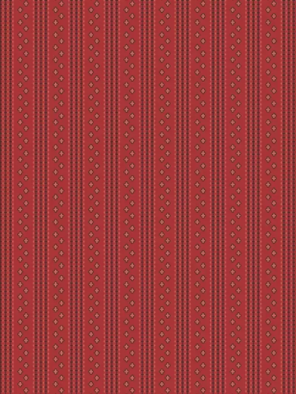 VERANDA par Renée Nanneman 155.R Tufted Stripe Crimson