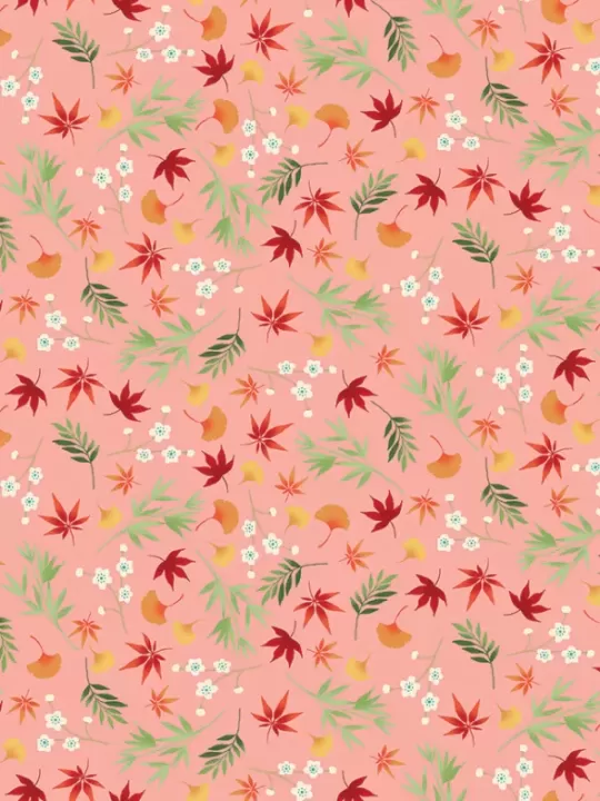 MAKOWER UK - Tissu Patchwork MICHIKO 2333-P Foliage Pink