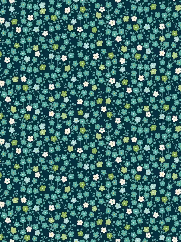 MAKOWER UK - Tissu Patchwork MICHIKO 2335-B Blossom Blue