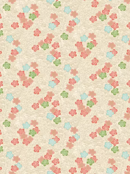 MAKOWER UK - Tissu Patchwork MICHIKO 2336-Q Bushclover Cream