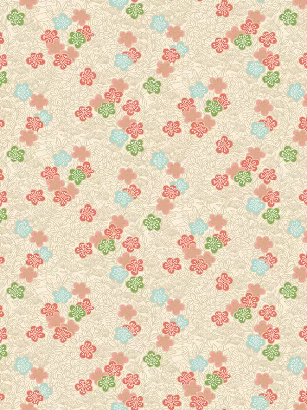 MAKOWER UK - Tissu Patchwork MICHIKO 2336-Q Bushclover Cream