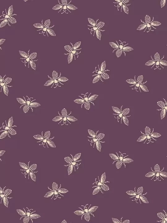 ANDOVER FABRICS - FRENCH BEES par Renee Nanneman 9084.P2 Ripe Plum