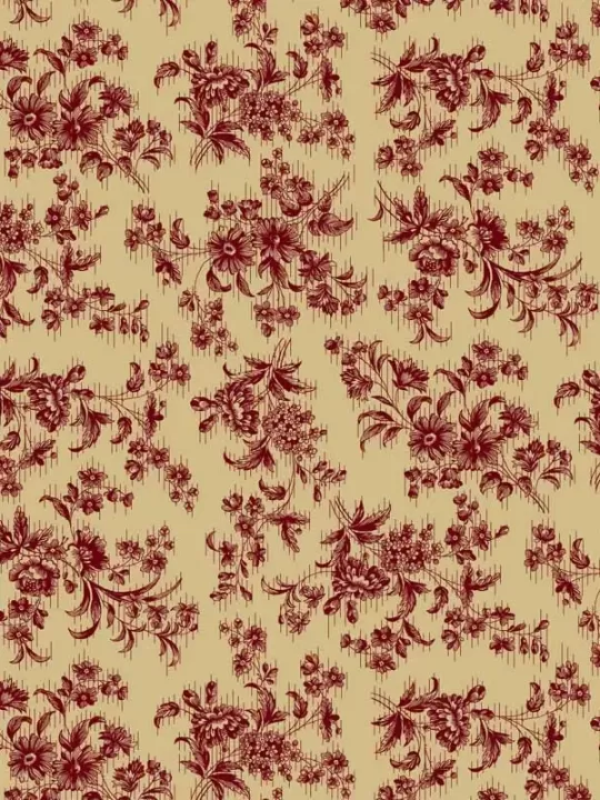 HENRY GLASS FABRICS - FARMHOUSE CHRISTMAS par Kim Diehl 9681.44 Red Delicate Floral