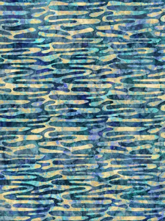 QT FABRICS - TROPICALIA par Dan Morris 28193.B Geo Blue