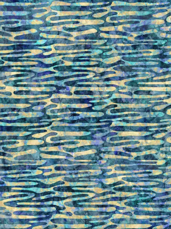 QT FABRICS - TROPICALIA par Dan Morris 28193.B Geo Blue