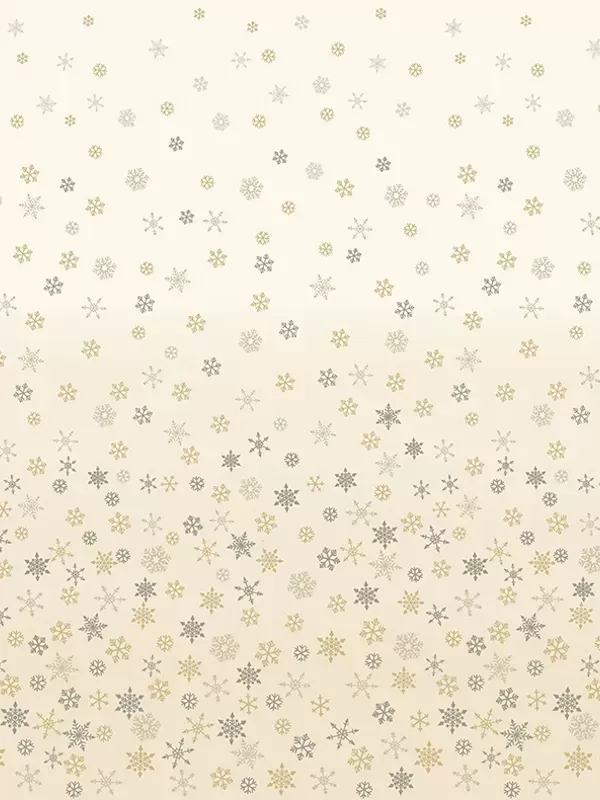 Tissu OMBRE SNOWFLAKES CREAM par Makower 2248.Q