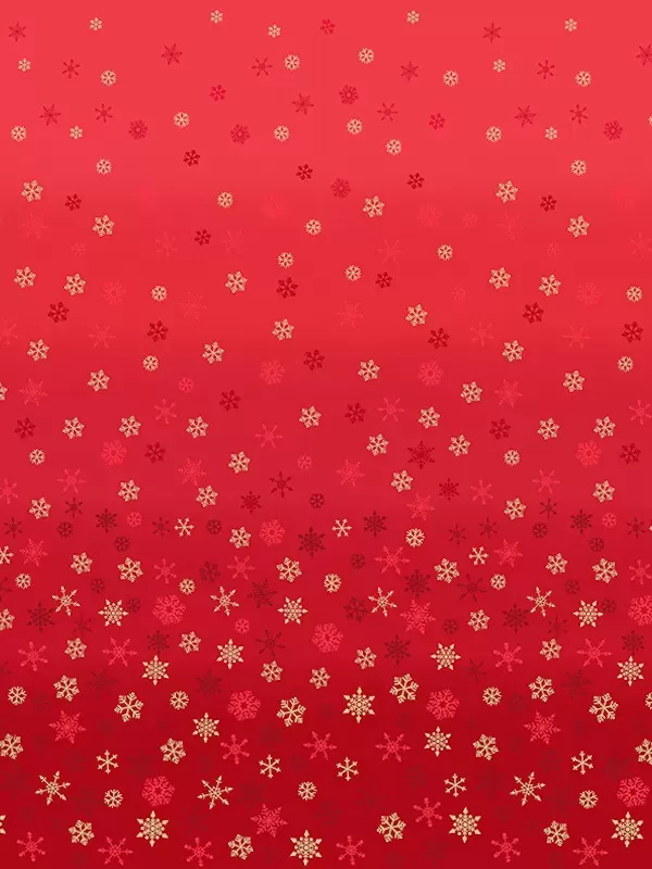 Tissu OMBRE SNOWFLAKES RED par Makower 2248.R