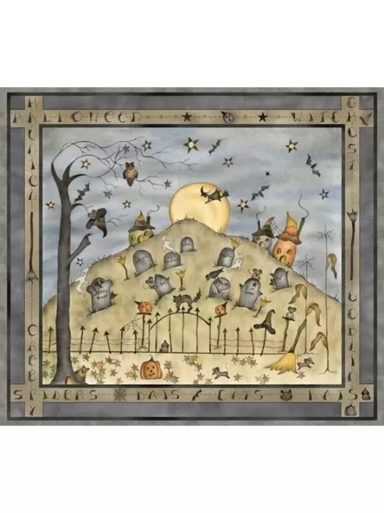 MICHAEL MILLER FABRICS - HALLOWEEN ON BROOM STREET par Jacqueline Paton 9684.MULT